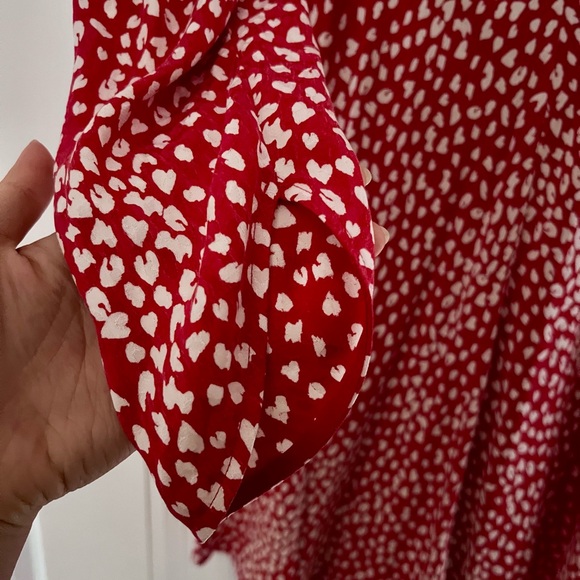 NWT Maje Red & White Spotted Dress - Picture 4 of 7